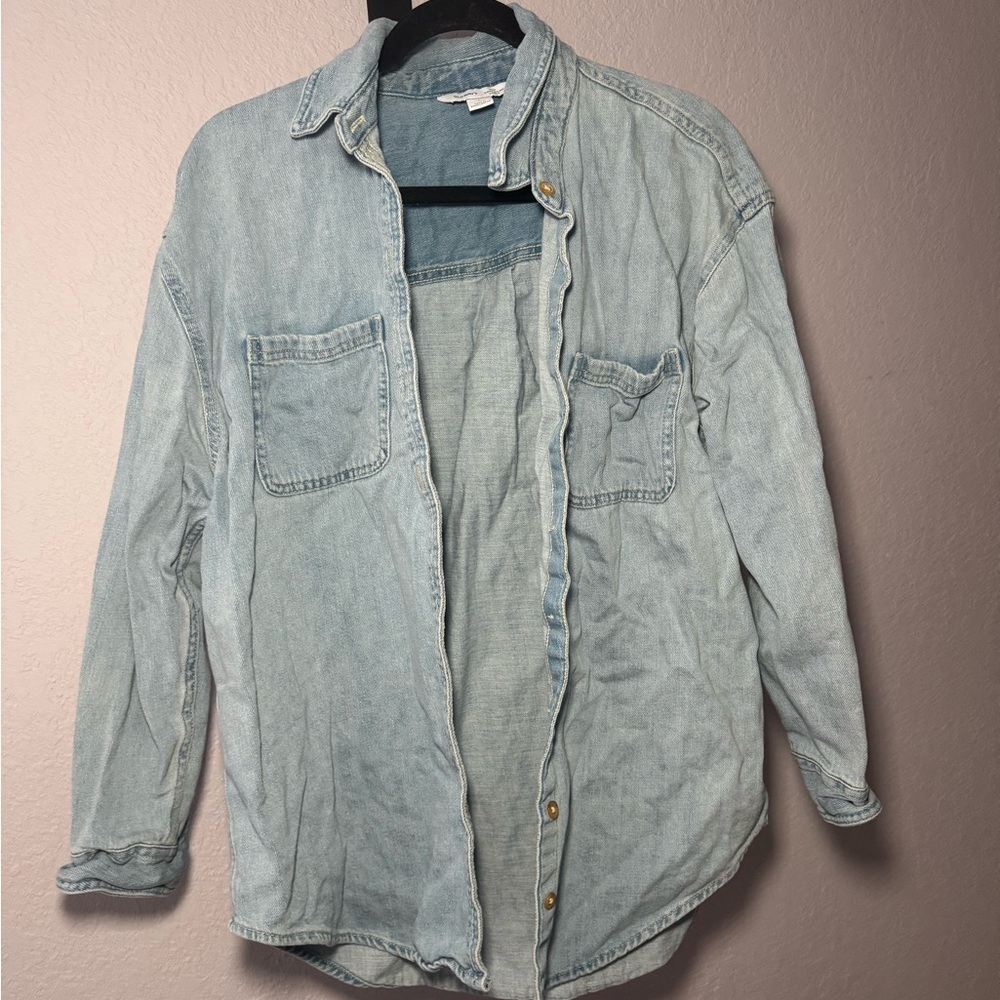 Old Navy Light Blue Denim Shirt